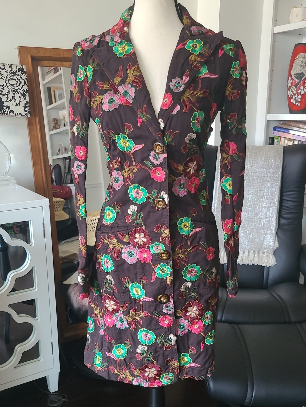 JOHNNY WAS Embroidered Coat